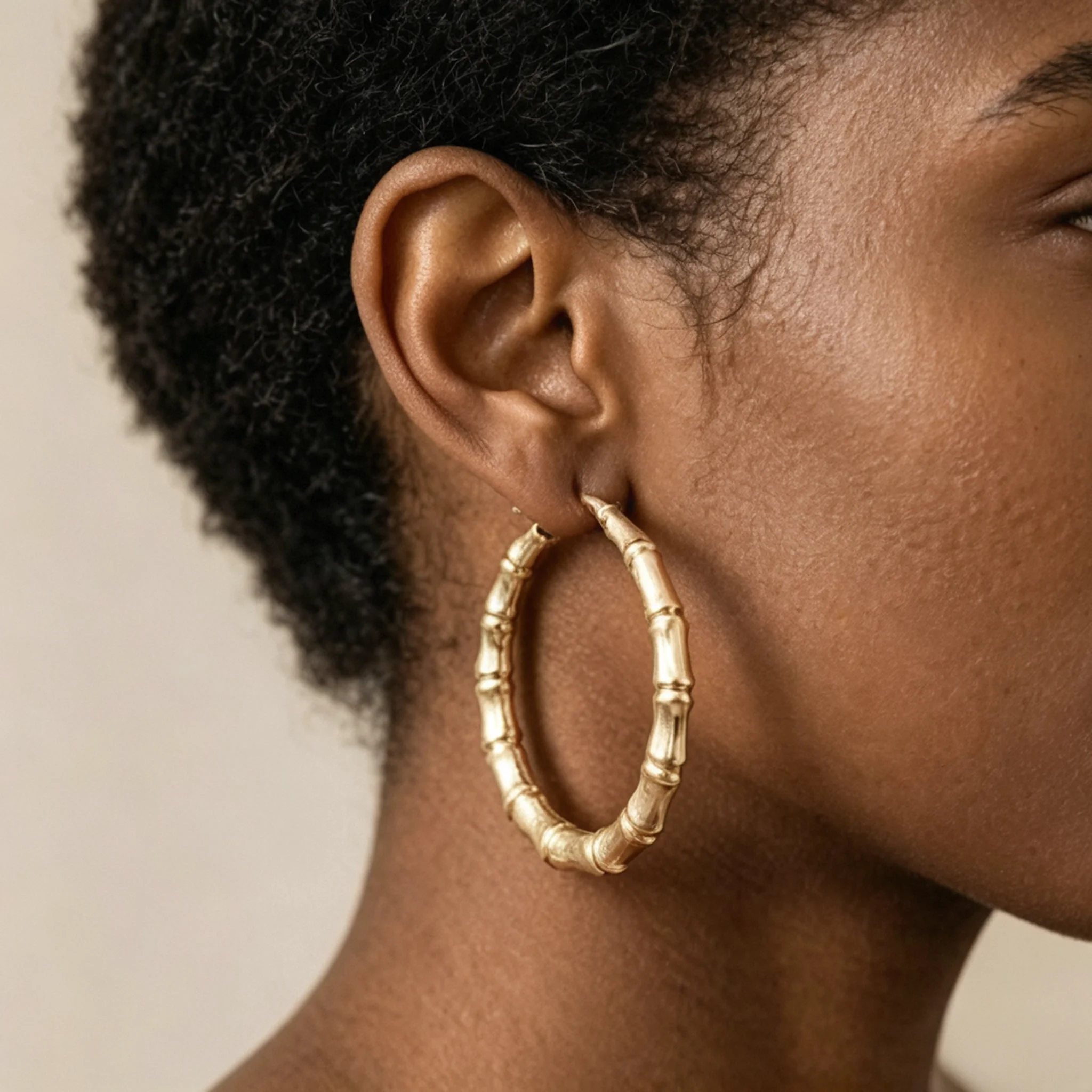 oversized bamboo hoops with side profile reference